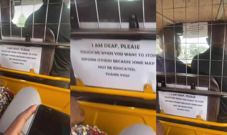 Netizen shocked as he shares experience after entering keke of man who’s deaf