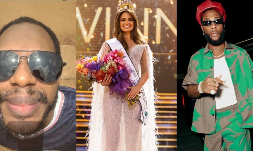 Daniel Regha knocks Burna Boy, others for mocking new Miss South Africa 2024
