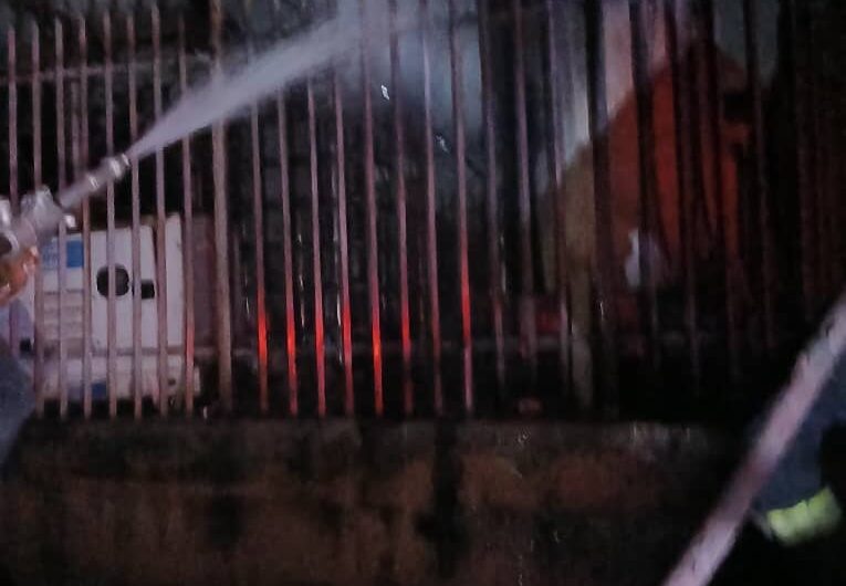 Fire engulfs MTN booster station after electrical surge in Ibadan [PHOTO]