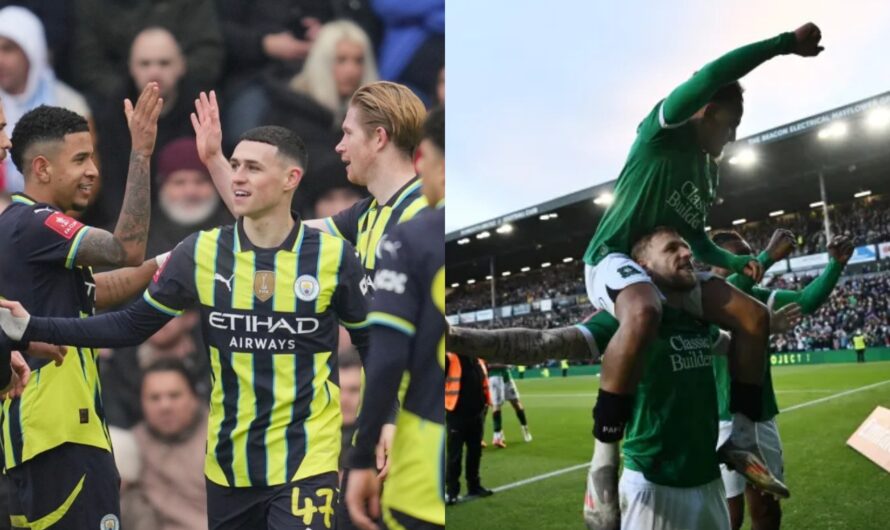 Plymouth to face Man City, as Man United, Newcastle discover fate